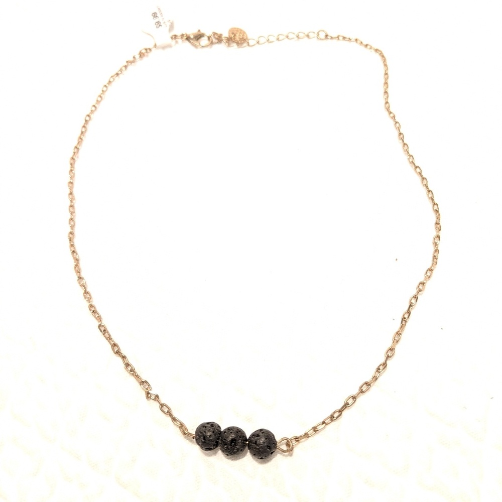 Lava bead necklace from Marlyn Schiff nwt 18"
